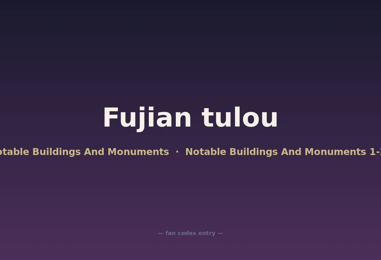 Fujian tulou