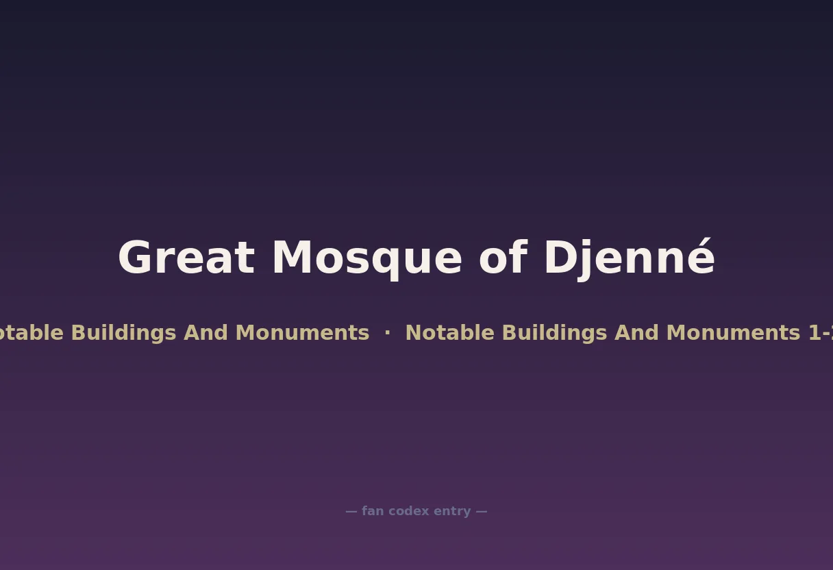 Great Mosque of Djenné
